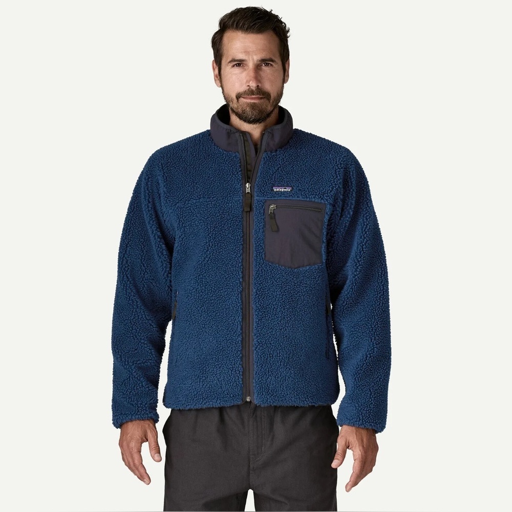 Patagonia blue Classic Retro-X Fleece Jacket - Small